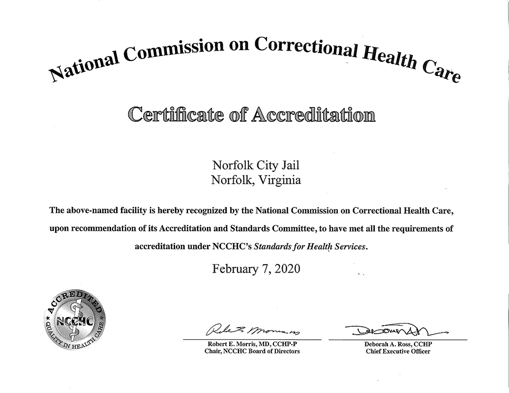 NCCHC accredidation letter 2020 1